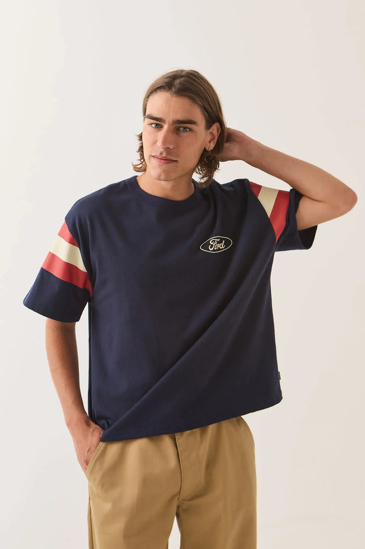 Brixton Men's Ford Built Tough Jersey - American Navy - Sun Diego Boardshop