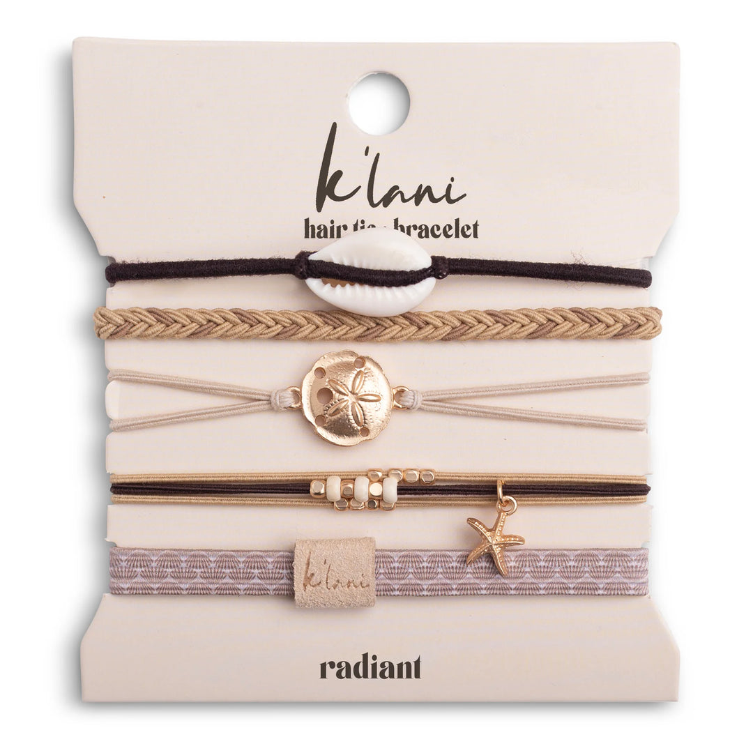 K-Lani Radiant Seashell Hair Tie Bracelets - Asst - Sun Diego Boardshop