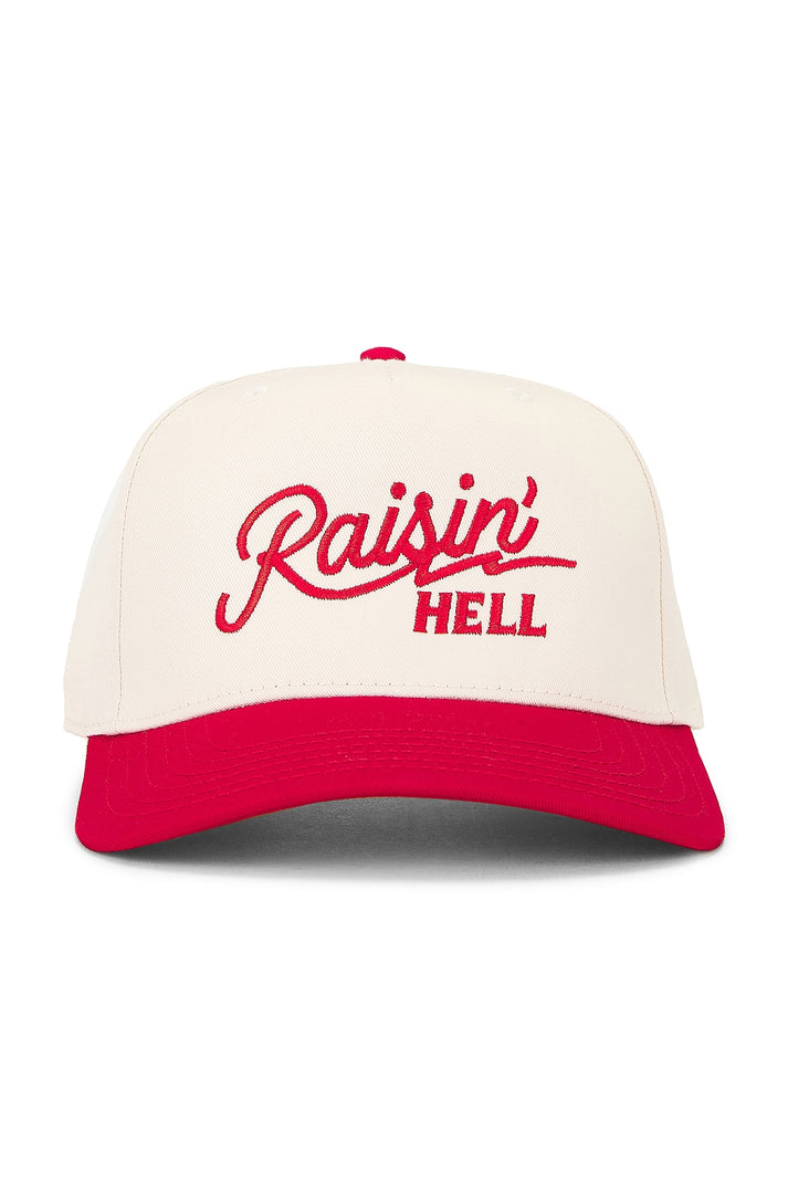 Friday Feeling Raisin Hell Snapback Trucker Hat - Neutral Red Canvas