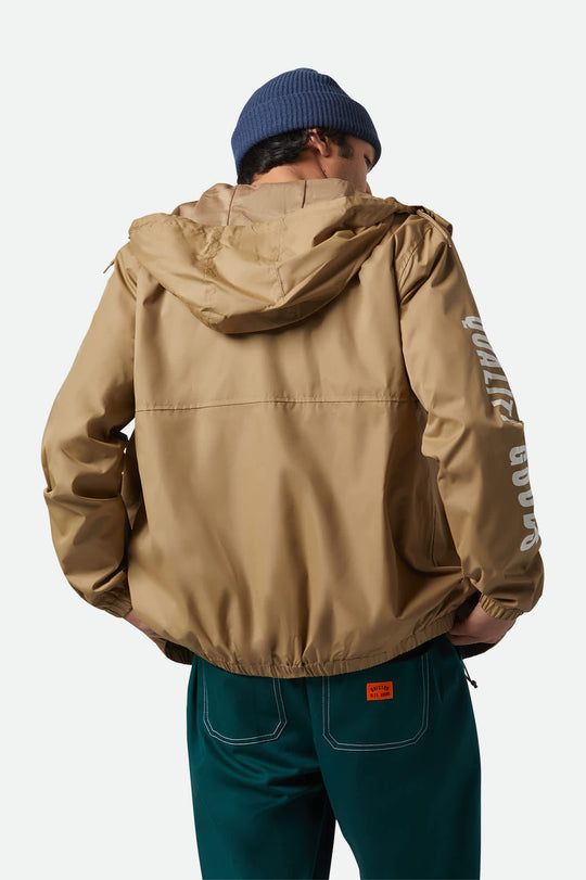 Brixton Claxton Woodburn Lightweight Jacket - KHAKI - Sun Diego Boardshop