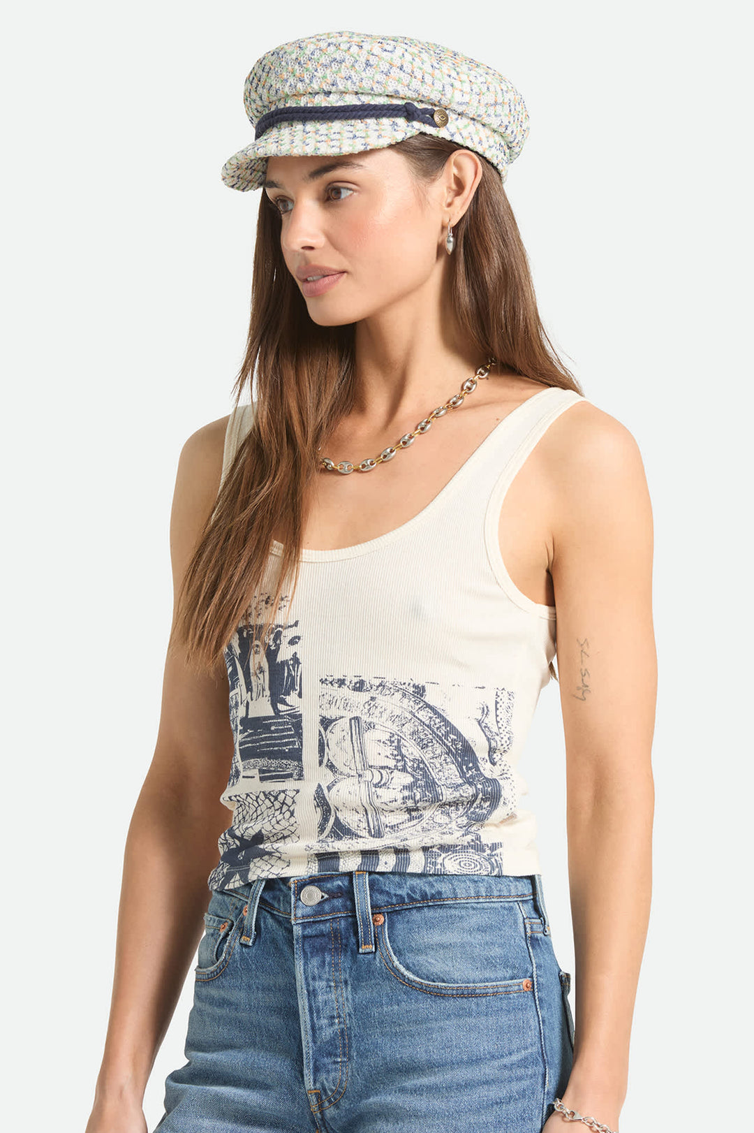 Brixton Women's Collage A-Tank - Off White - Sun Diego Boardshop