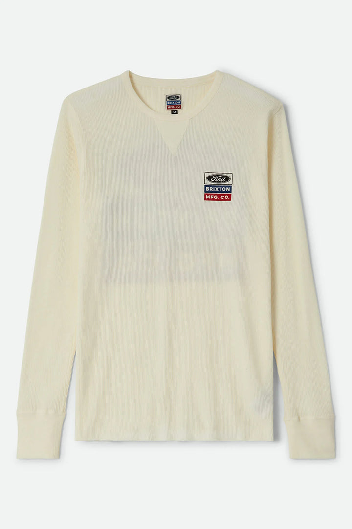 Brixton Men's Ford Service Dept Waffle T-Shirt - Wimbledon White - Sun Diego Boardshop