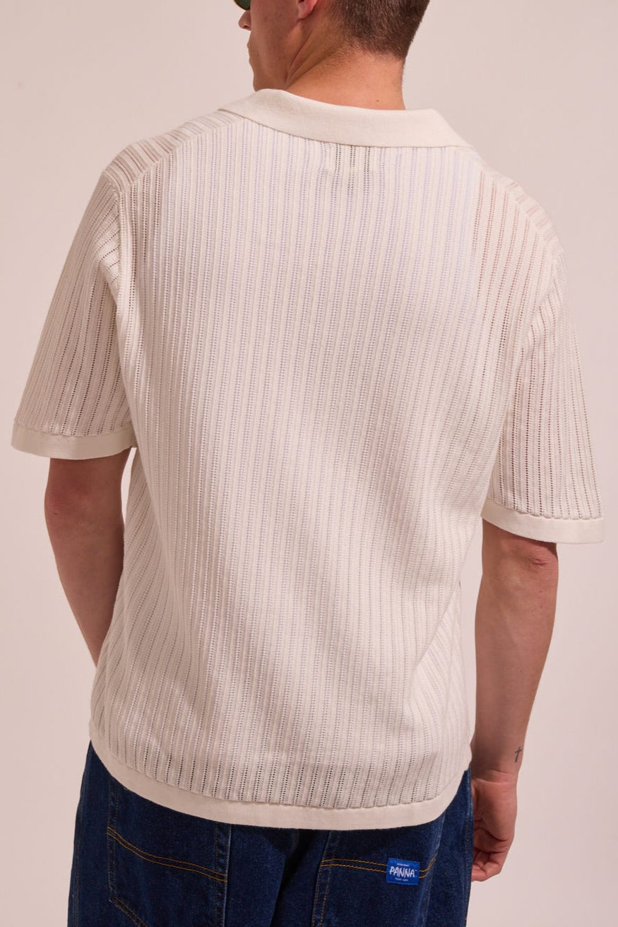 Rhythm Relaxed Knit Short Sleeve Polo - NATURAL - Sun Diego Boardshop