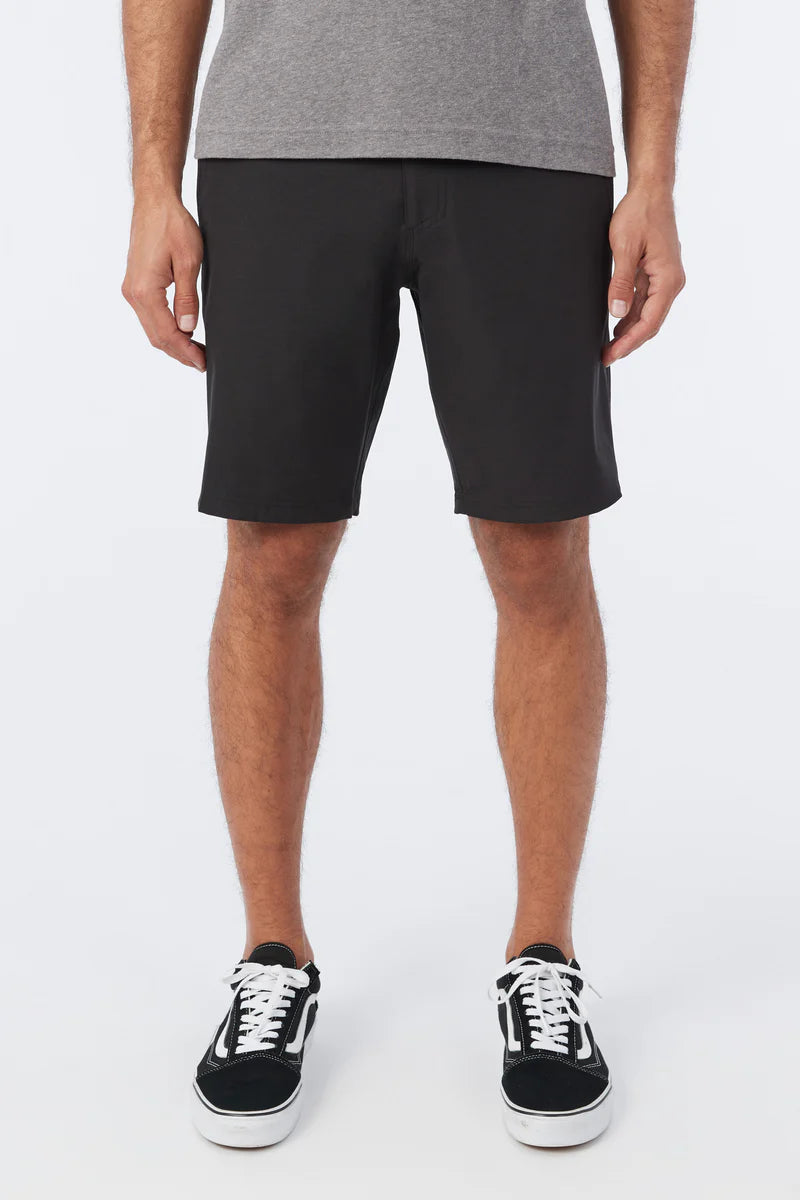 O'Neill Reserve Light Check 19" Hybrid Shorts - Black - Sun Diego Boardshop