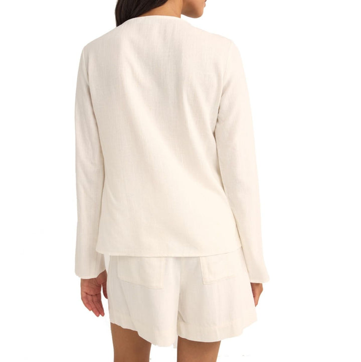 Rhythm Kayla Long Sleeve Top - WHITE - Sun Diego Boardshop