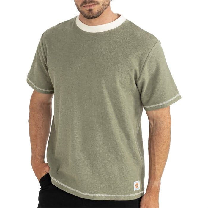 Rhythm Contrast Vintage Terry Short-Sleeve T-Shirt - Sage - Sun Diego Boardshop