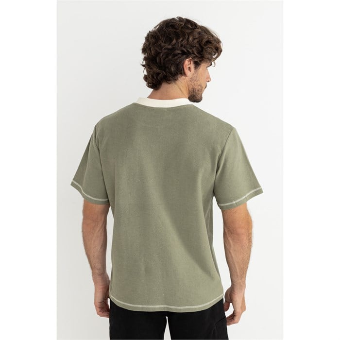 Rhythm Contrast Vintage Terry Short-Sleeve T-Shirt - Sage - Sun Diego Boardshop