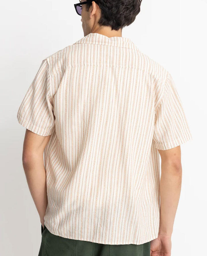 Rhythm Vacation Stripe Short Sleeve Shirt - NATURAL - Sun Diego Boardshop