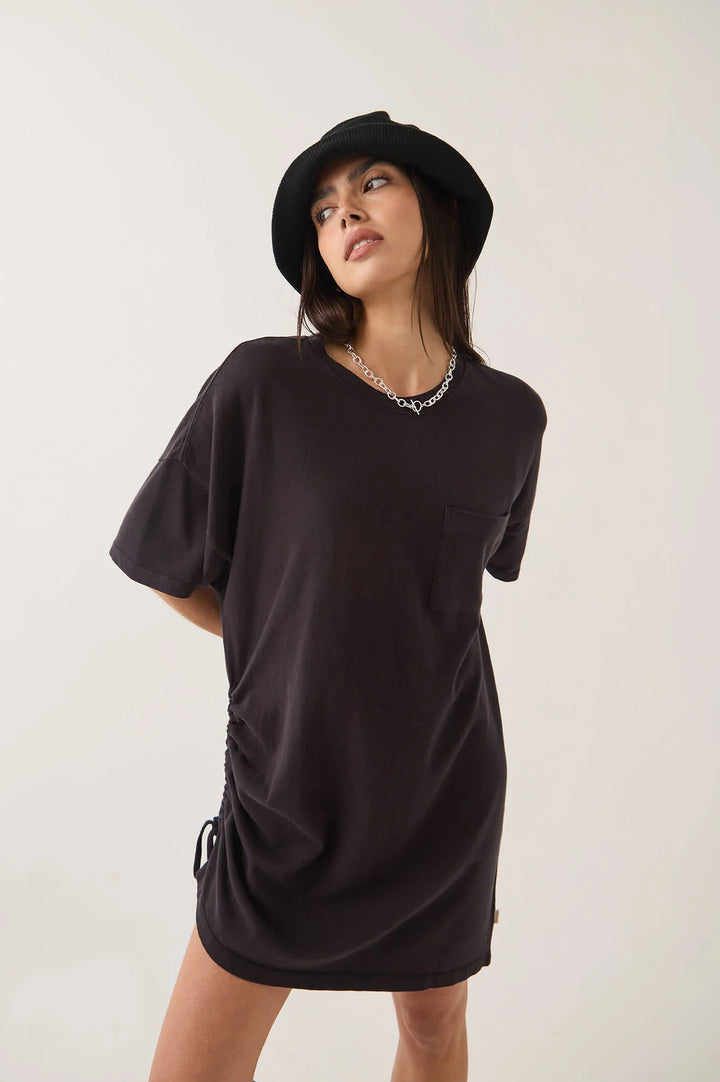 Brixton Women's Carefree Organic Garment Dye T-Shirt Dress - Black - Sun Diego Boardshop