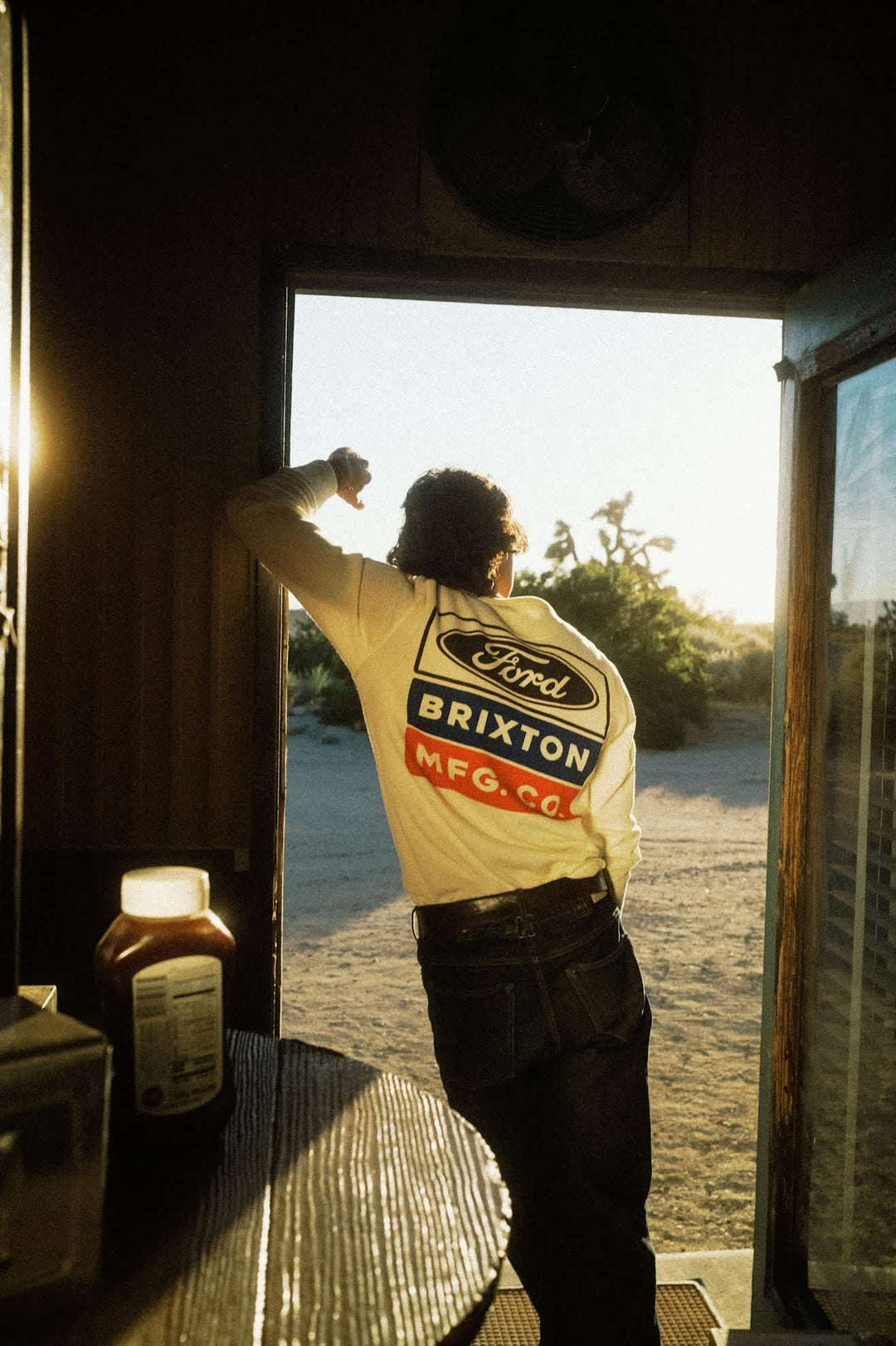 Brixton Men's Ford Service Dept Waffle T-Shirt - Wimbledon White - Sun Diego Boardshop