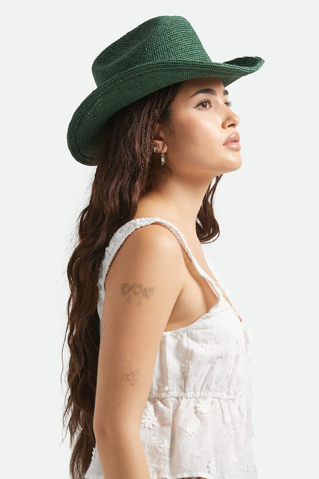 Brixton Women's Odessa Straw Packable Cowboy Hat - Primal Green - Sun Diego Boardshop