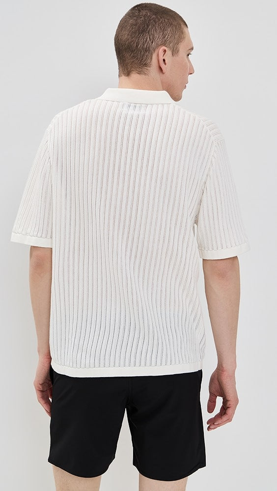 Rhythm Knit Button Down Woven - NATURAL - Sun Diego Boardshop