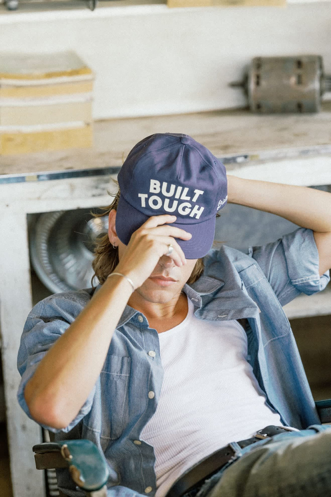 Brixton Men's Ford Built Tough Snapback - American Navy - Sun Diego Boardshop