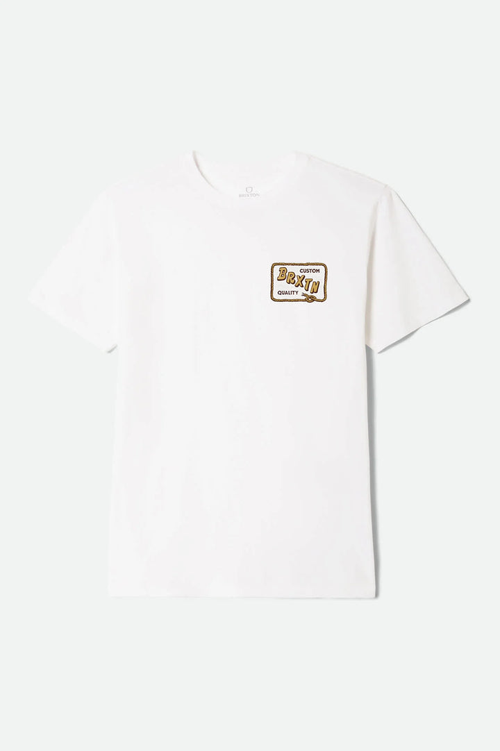 Brixton Men's Emery Short Sleeve Standard T-Shirt - White - Sun Diego Boardshop