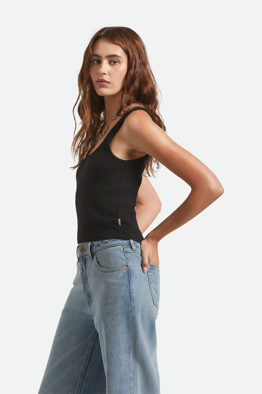 Brixton Pointelle Slim Fit Tank - Black - Sun Diego Boardshop