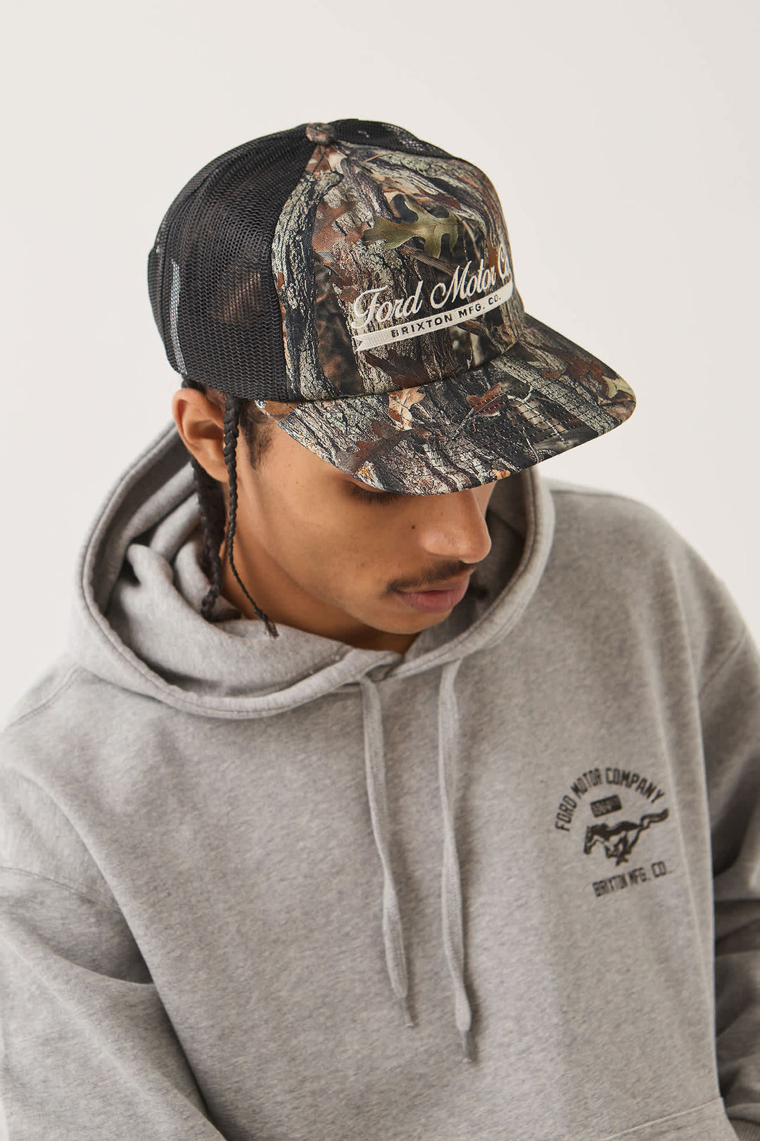 Brixton Men's Ford X Brixton Trucker Hat - Boxwood Green - Sun Diego Boardshop