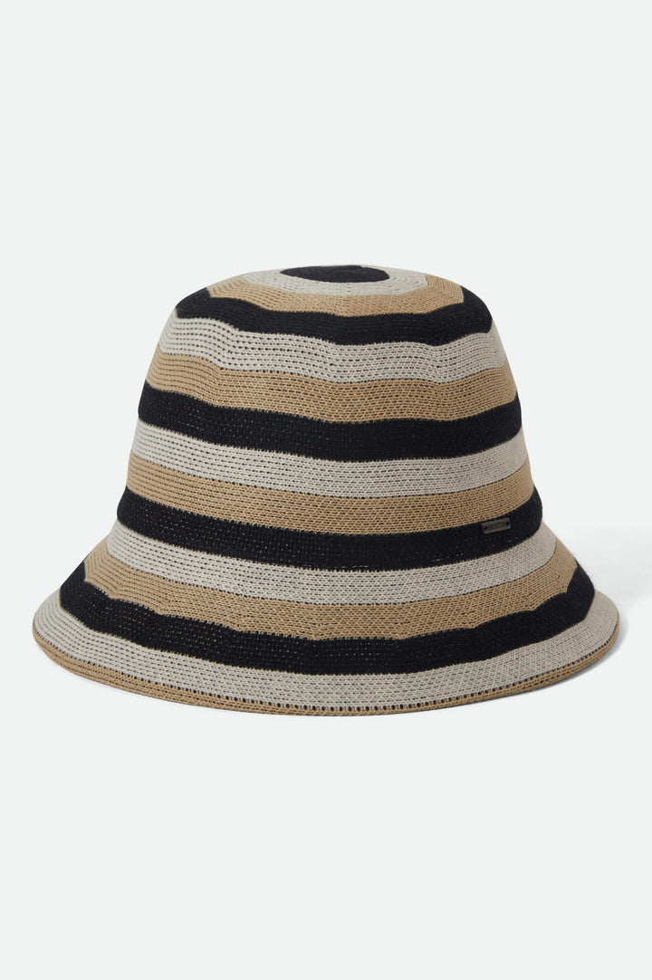 Brixton Lisboa Knit Packable Bucket Hat - Black/Sand/Whitecap - Sun Diego Boardshop