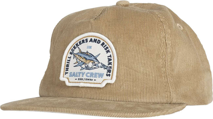 Salty Crew Chaser Cord 5 Panel Hat - STRAW - Sun Diego Boardshop