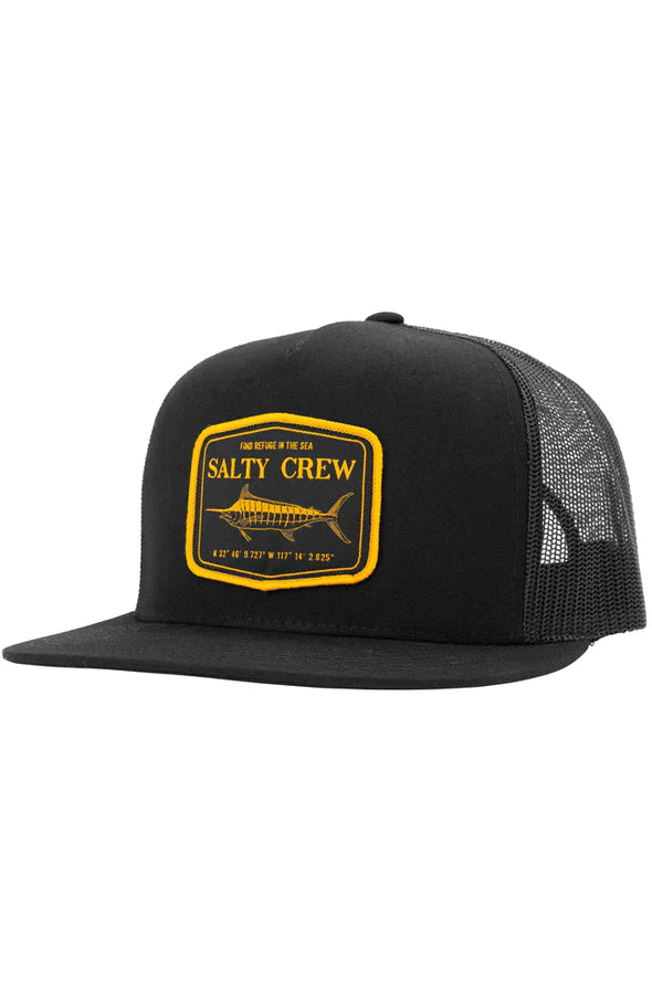 Salty Crew Stealth Trucker Hat - BLACK - Sun Diego Boardshop
