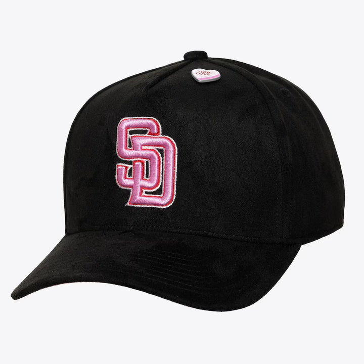 Mitchell & Ness San Diego Padres All Heart Pro Pinch Snapback Hat - Black/Pink - Sun Diego Boardshop