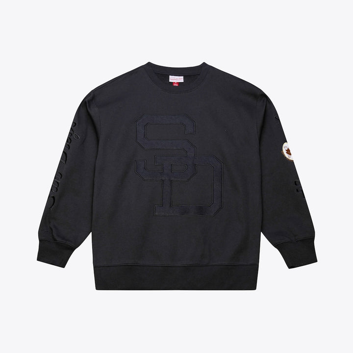 Mitchell & Ness San Diego Padres Phantom Fleece Sweatshirt - Phantom Blk