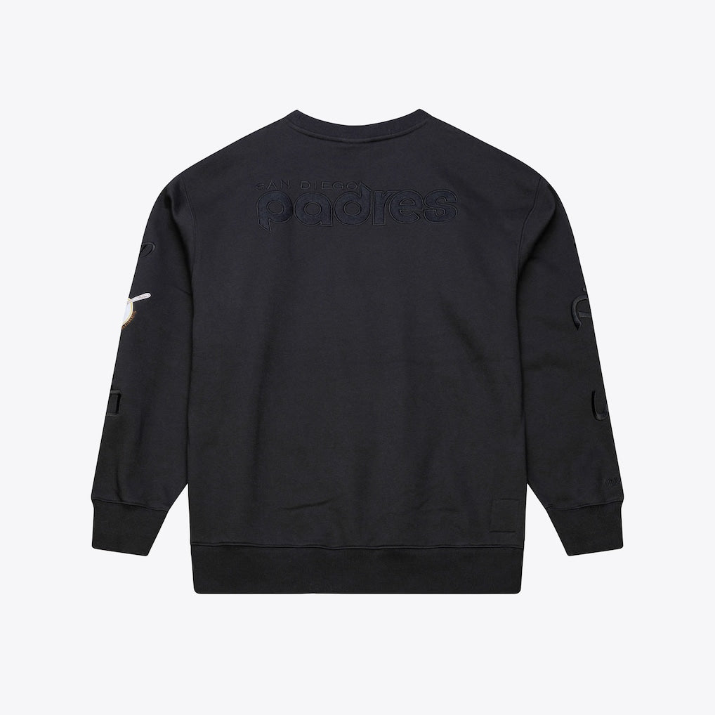 Mitchell & Ness San Diego Padres Phantom Fleece Sweatshirt - Phantom Blk