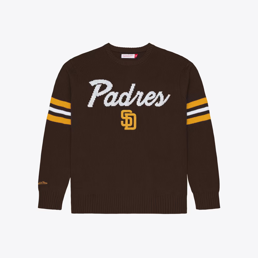 Mitchell & Ness Men's San Diego Padres Head Coach Sweater - Brown - Sun Diego Boardshop