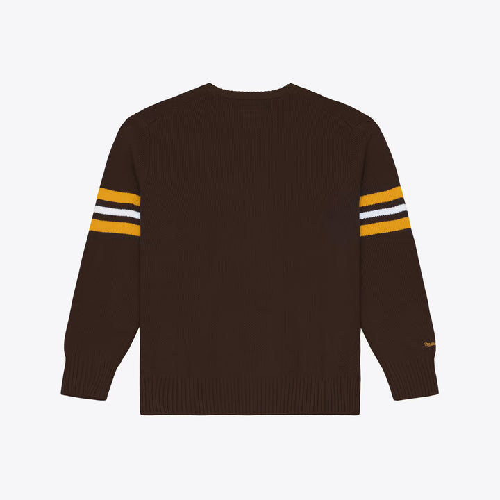 Mitchell & Ness Men's San Diego Padres Head Coach Sweater - Brown - Sun Diego Boardshop