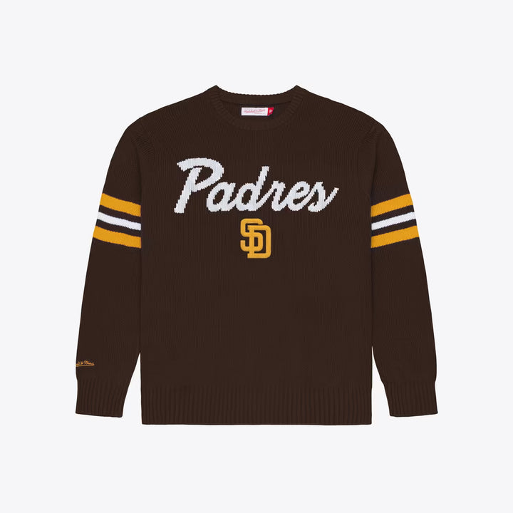 Mitchell & Ness Men's San Diego Padres Head Coach Sweater - Brown - Sun Diego Boardshop