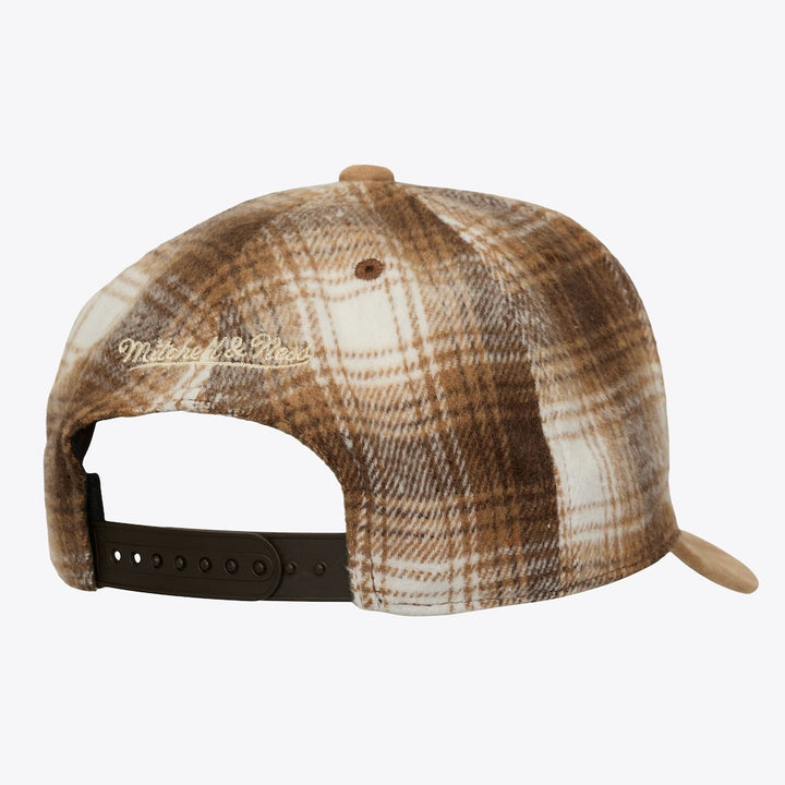 Mitchell & Ness San Diego Padres Plaid Out Pro Pinch Snapback Hat - Brown - Sun Diego Boardshop