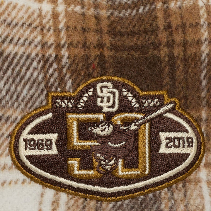 Mitchell & Ness San Diego Padres Plaid Out Pro Pinch Snapback Hat - Brown - Sun Diego Boardshop