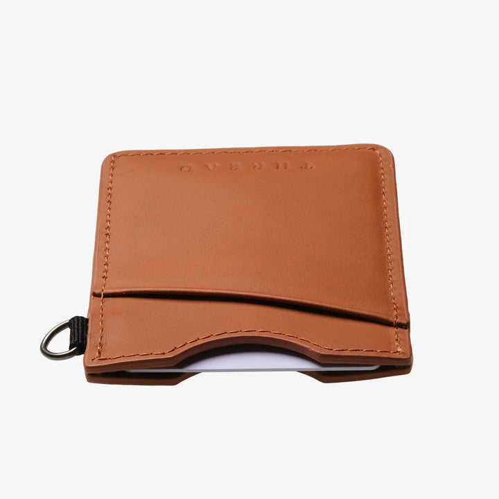 Thread Vertical Leather Wallet - Sand Dollar Black