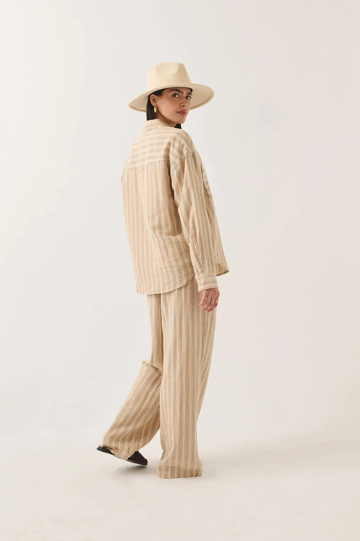 Brixton Women's Wayne Shirt - Sand Stripe - Sun Diego Boardshop
