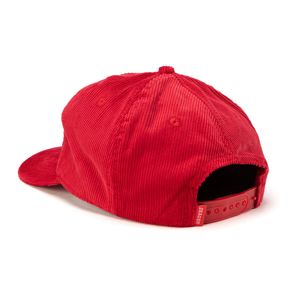 SEAGER Big Red Corduroy Snapback - RED - Sun Diego Boardshop