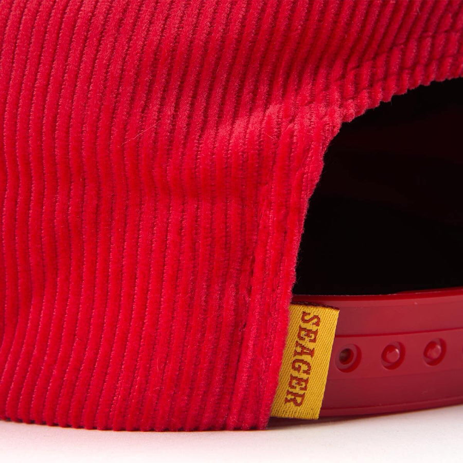 Seager Bradley Corduroy Snapback - Red - Sun Diego Boardshop