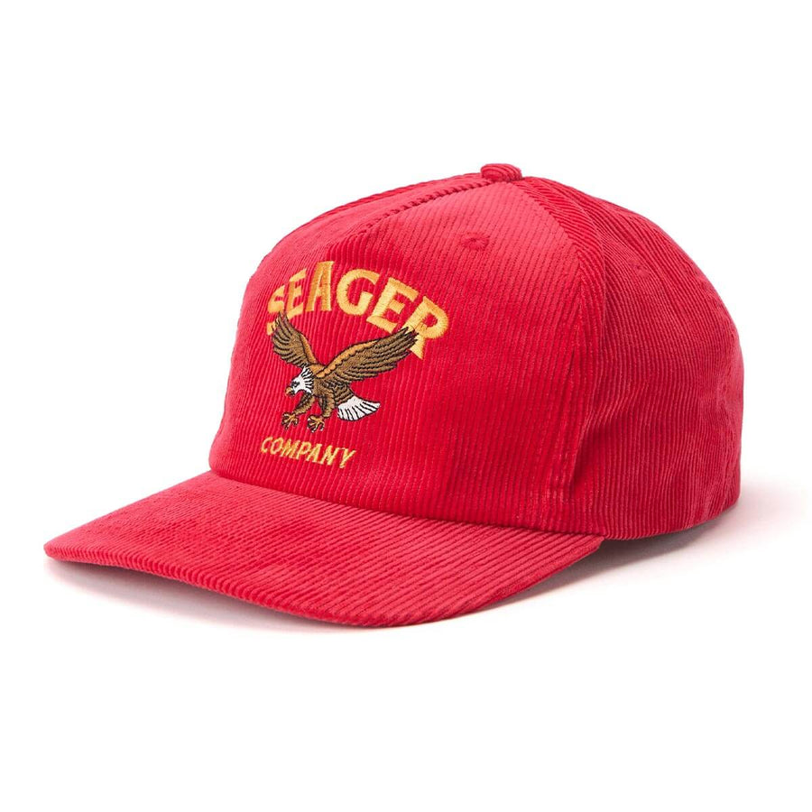 Seager Bradley Corduroy Snapback - Red - Sun Diego Boardshop