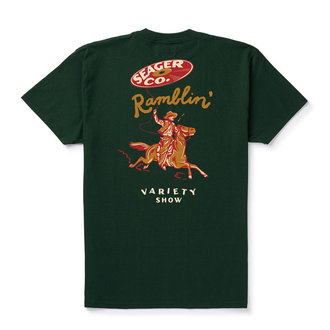 Seager Ramblin' Variety Show Tee - GREEN - Sun Diego Boardshop