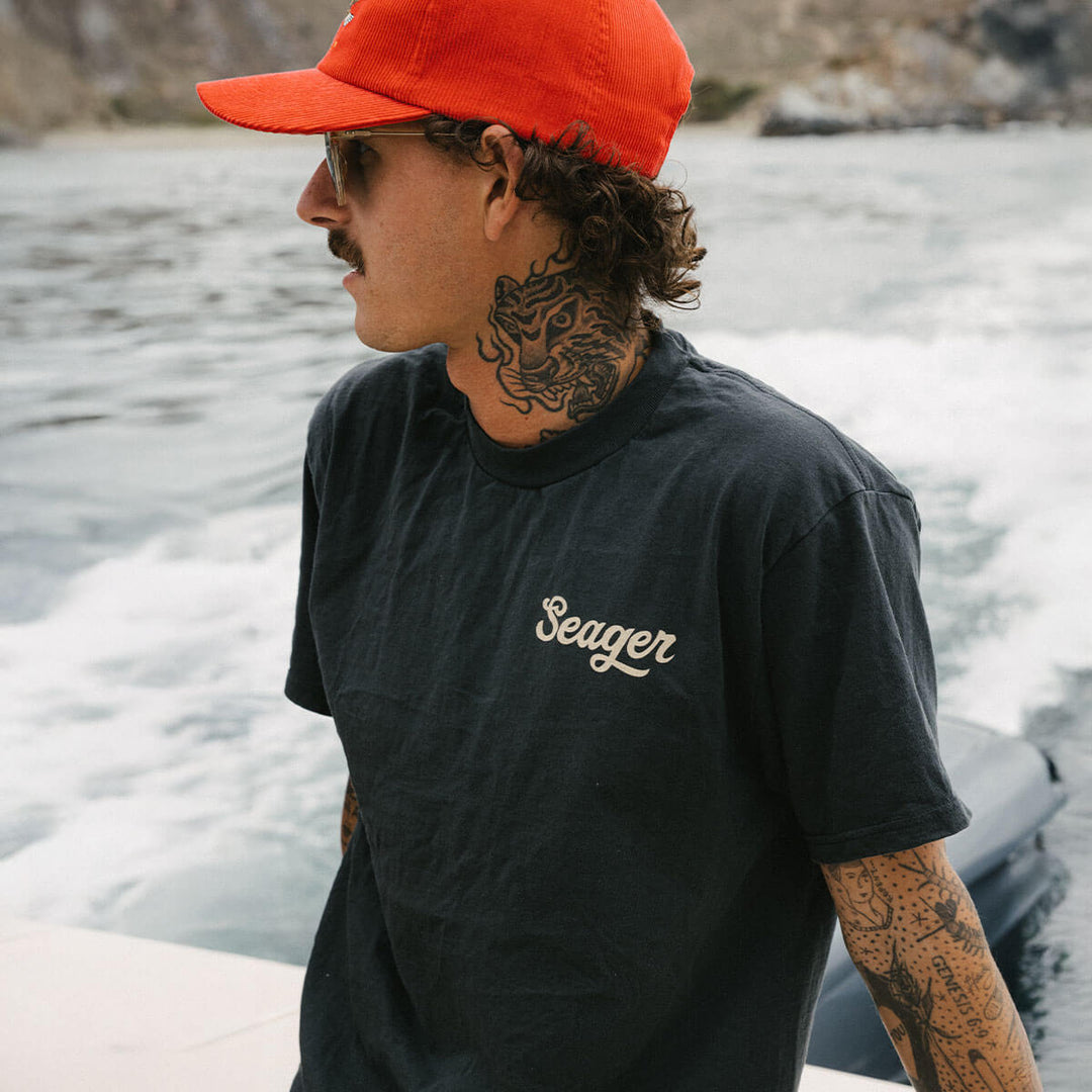 Seager Men's Russ Tee - Vintage Black - Sun Diego Boardshop