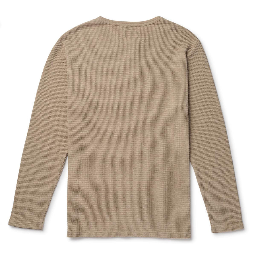 Seager Sawpit Henley Long Sleeve Thermal - Stone