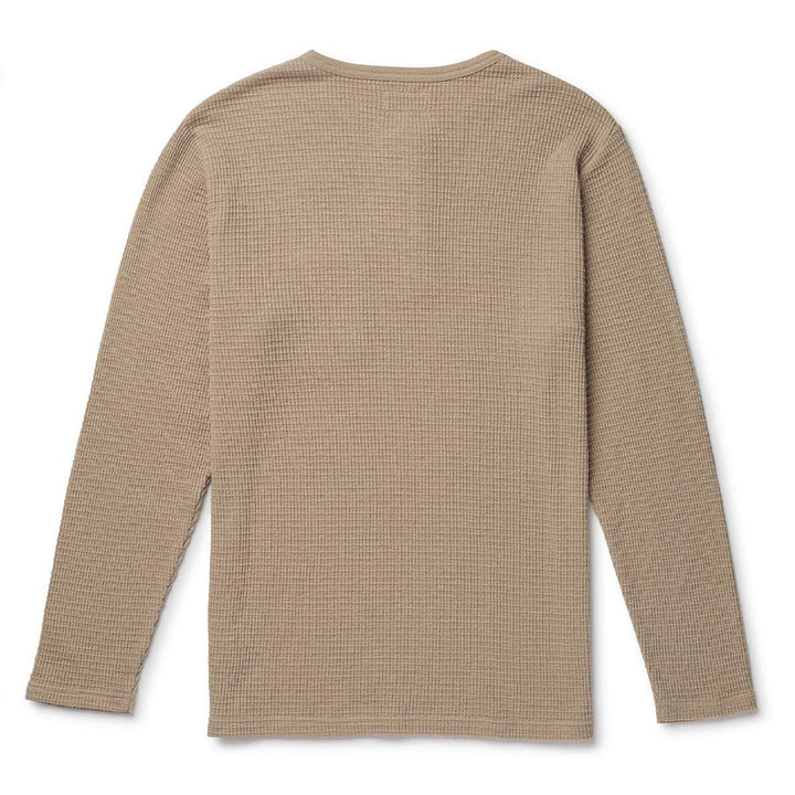 Seager Sawpit Henley Long Sleeve Thermal - Stone