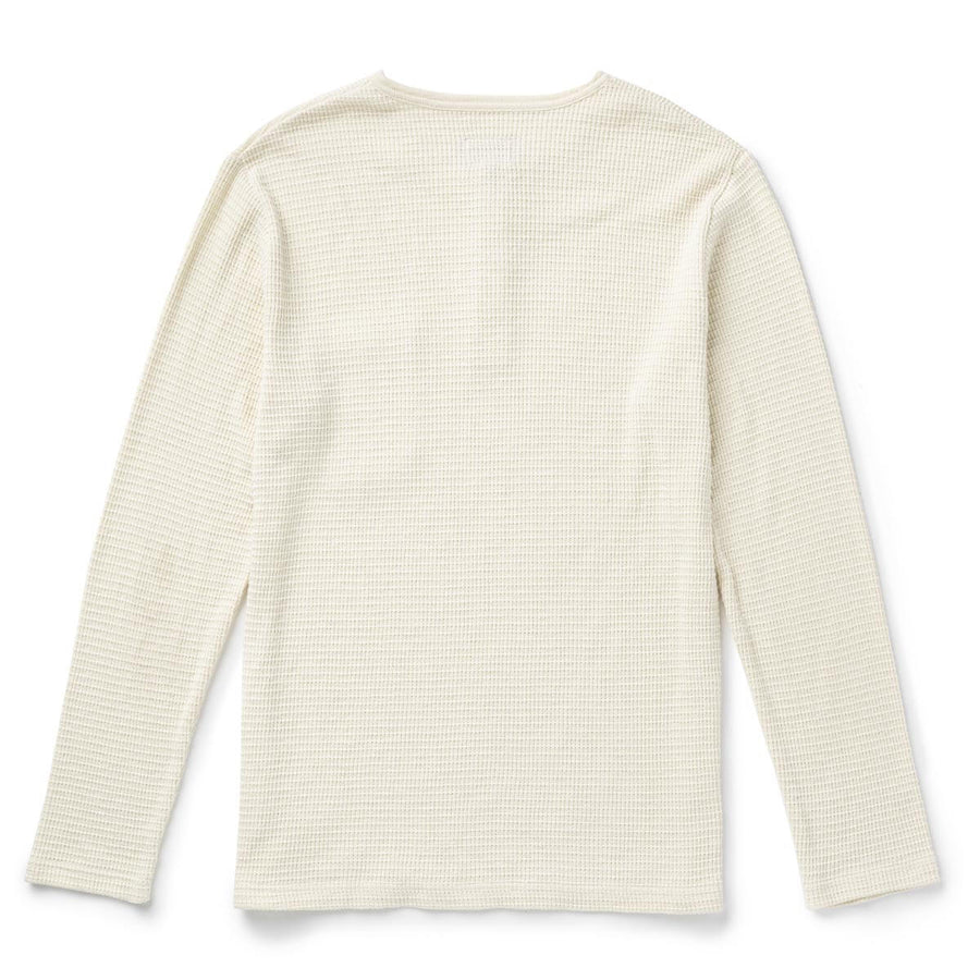 Seager Sawpit Henley Long Sleeve Thermal - Vintage White