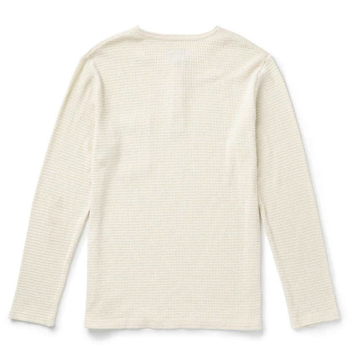 Seager Sawpit Henley Long Sleeve Thermal - Vintage White