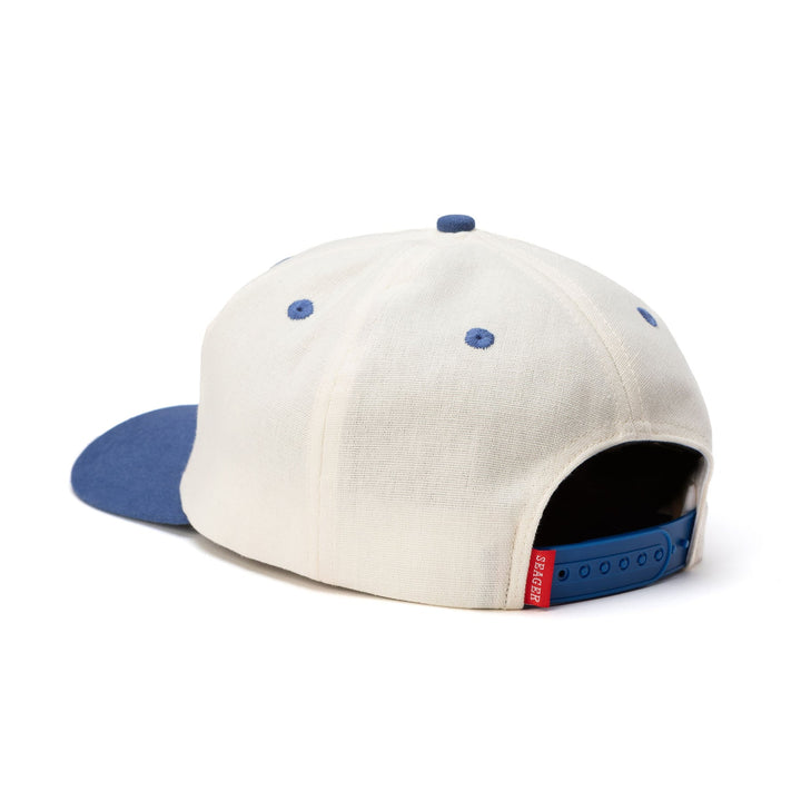 SEAGER Uncle Bill Hemp Snapback - CREAM/NAVY BLUE - Sun Diego Boardshop