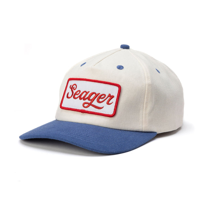 SEAGER Uncle Bill Hemp Snapback - CREAM/NAVY BLUE - Sun Diego Boardshop