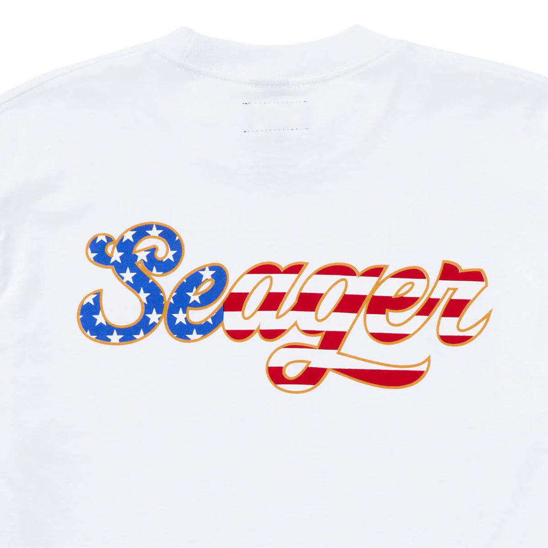 Seager Men's USA Russ Tee - White