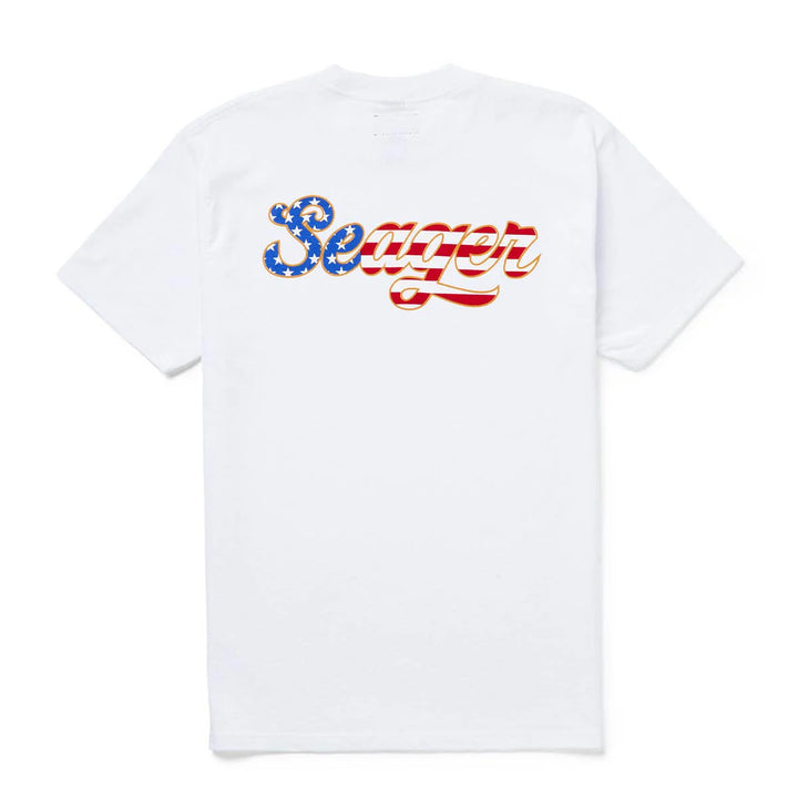 Seager Men's USA Russ Tee - White