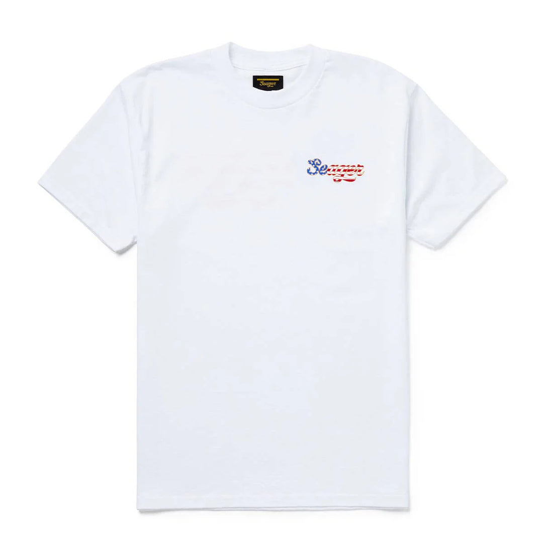 Seager Men's USA Russ Tee - White