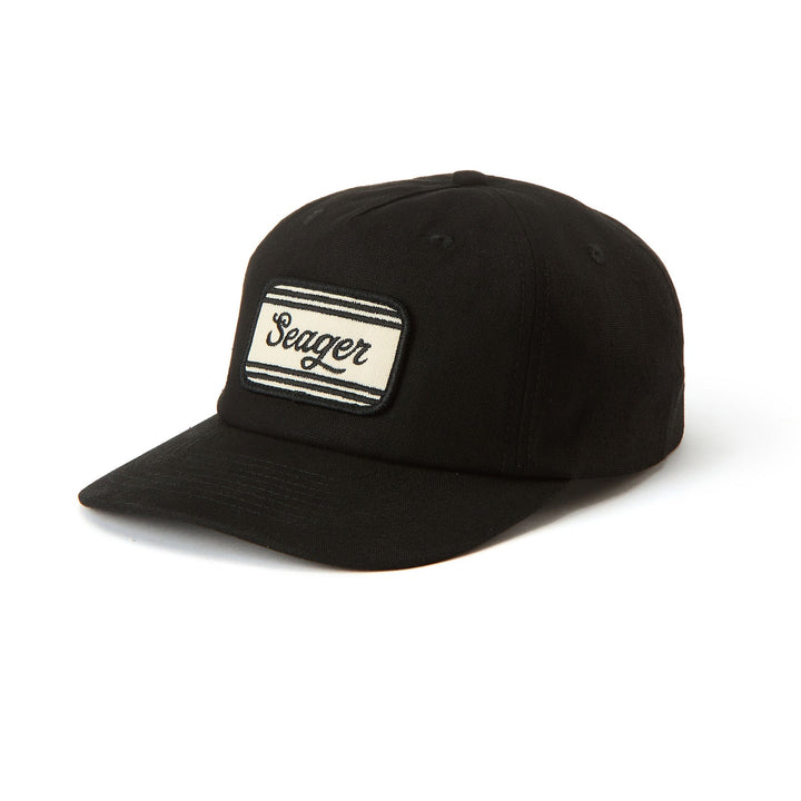 SEAGER Whitewater Hemp Snapback - BLACK - Sun Diego Boardshop