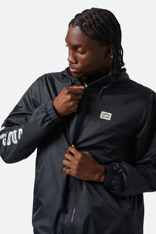 Brixton Claxton Woodburn Lightweight Jacket - BLACK - Sun Diego Boardshop