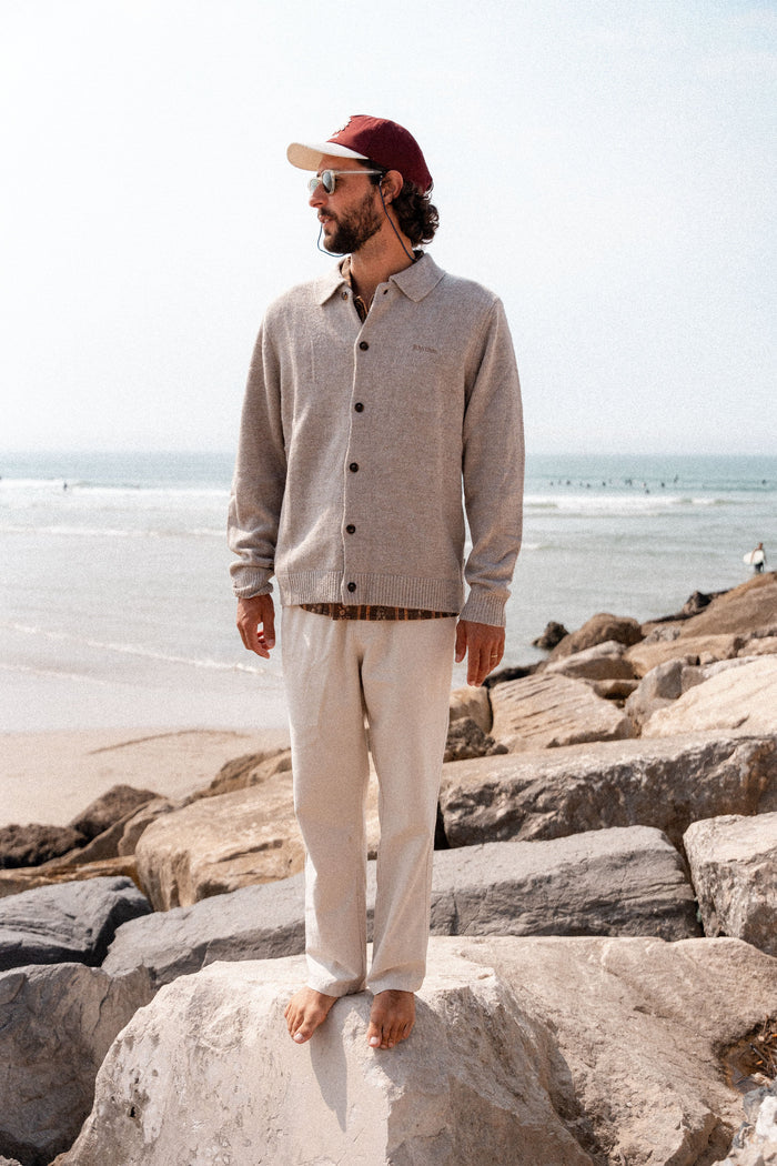 Rhythm Mohair Button Up Knit - NATURAL - Sun Diego Boardshop